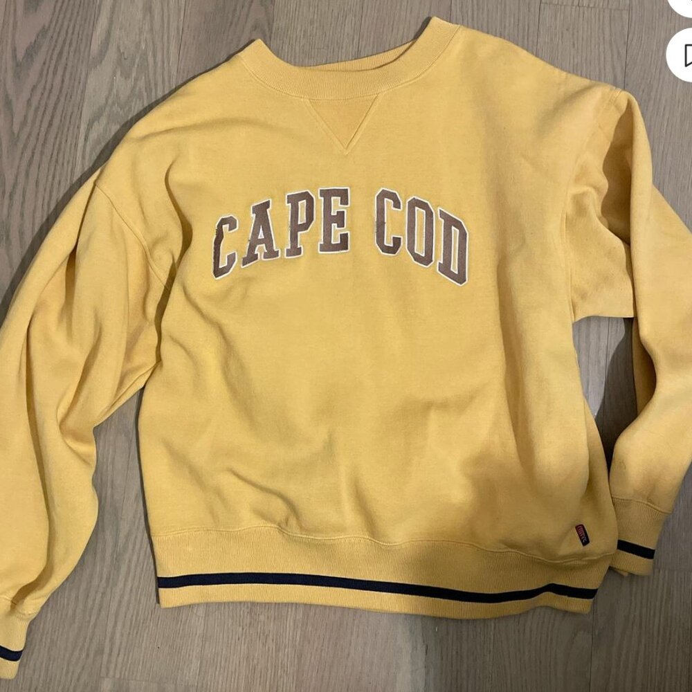 Yellow Cape Cod crewneck sweatshirt by Cuffys